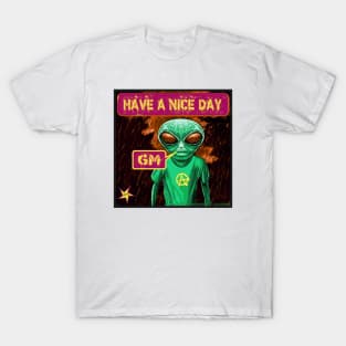 Funny Alien Retro Sci Fi T-Shirt